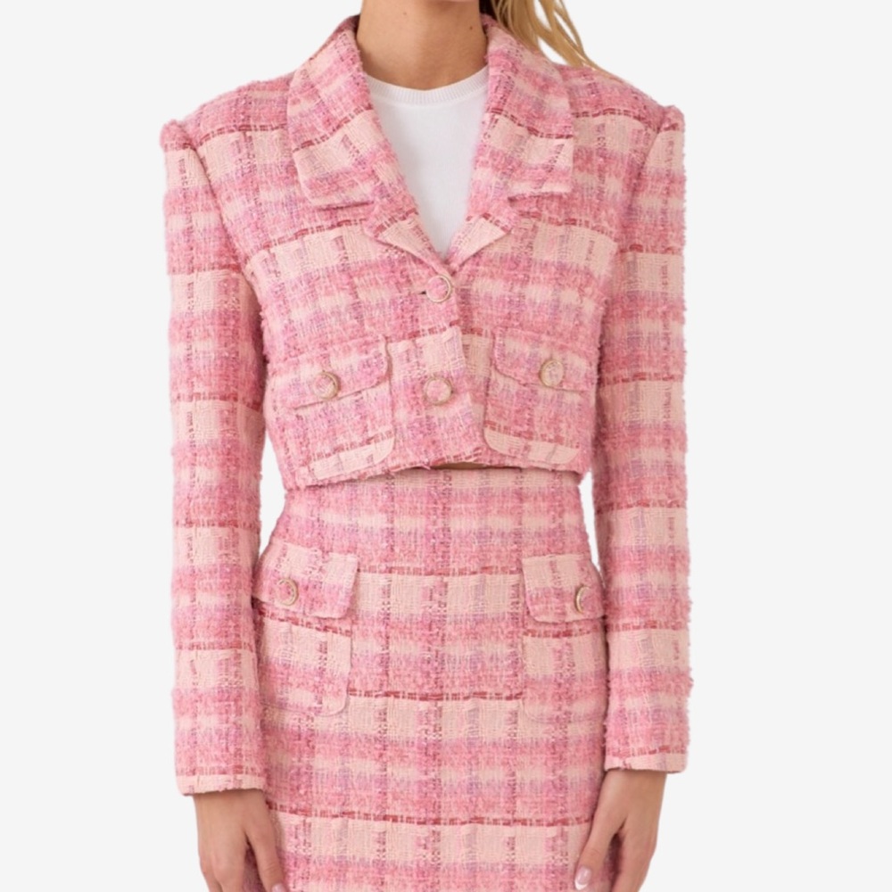 Tweed Cropped Blazer